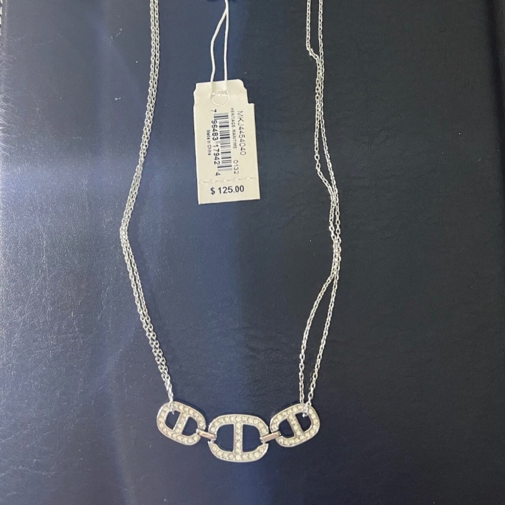 Michael Kors Maritime Pave Silver-tone Plated Necklace  $125